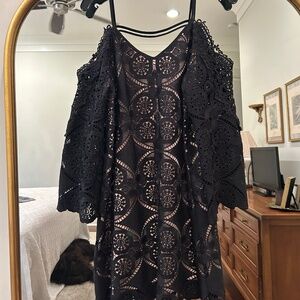 Black Lace Cocktail Dress